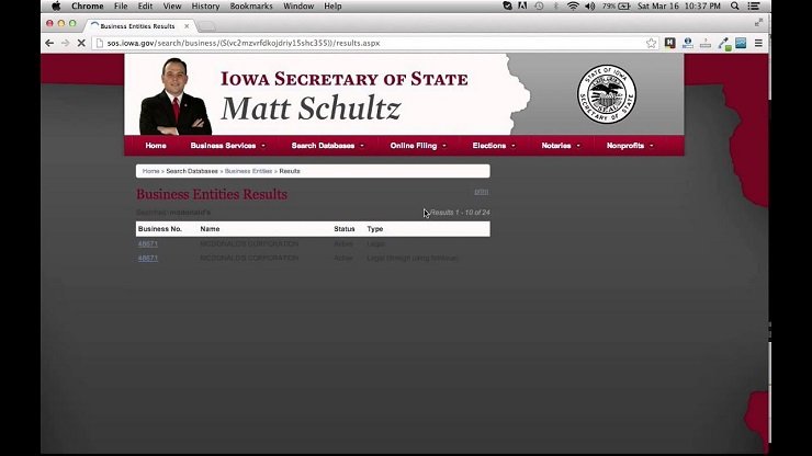 iowa secretary of state business search